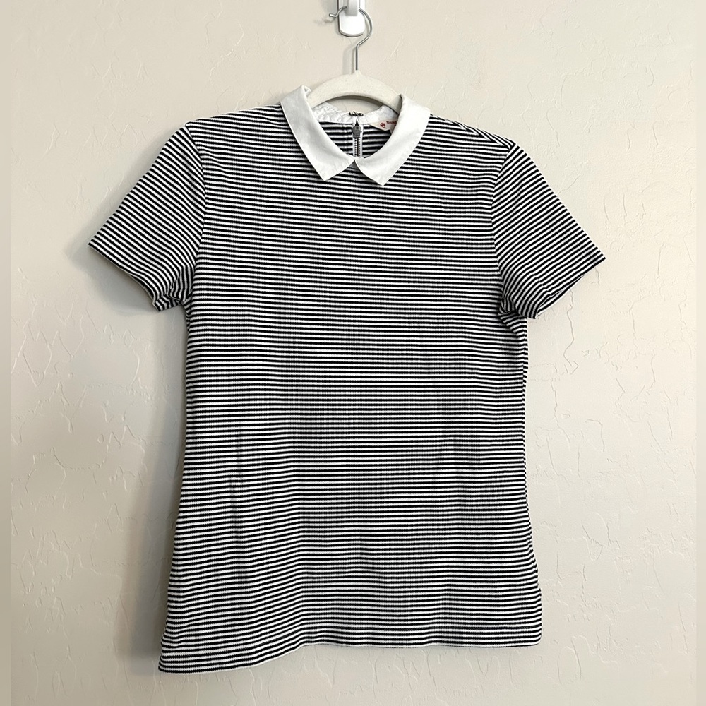 Brooks Brothers Red Fleece Collared Shirt Size Small Black White